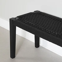 Banc en bois et en corde de la collection Balka South Shore