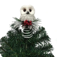 Holiday Time 6" White Owl Mini Christmas Tree Topper