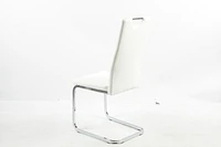 Chaises de salle à manger Aerys Marie avec base chromée en PU blanc (ensemble de 4)