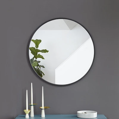 Umbra Hub Decorative  Round Wall Mirror,Black