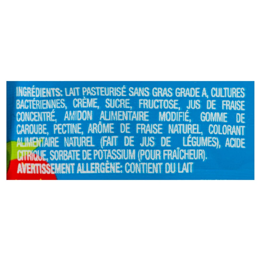 Yogourt grec normand faible en gras I.Q. fraise Yaourt grec