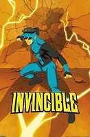 Invincible: Season 3 - Blue Suit Teaser One Sheet Wall Poster with Pushpins, 22.375" x 34"