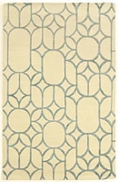 Aspire Wool Window Ivory & Turquoise 8' x 11' Area Rug