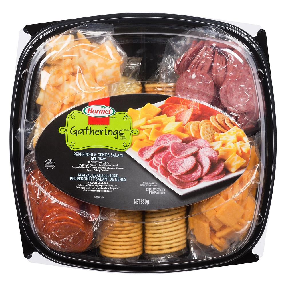 HORMEL BACON Hormel Gatherings Pepperoni And Genoa Salami Deli Tray, 850 g