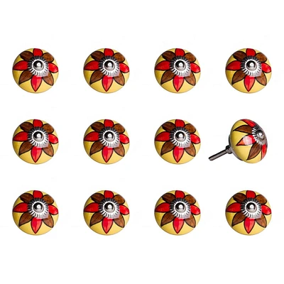 KNOB-IT VINTAGE HANDPAINTED CERAMIC KNOBS (12-Pack) K000015