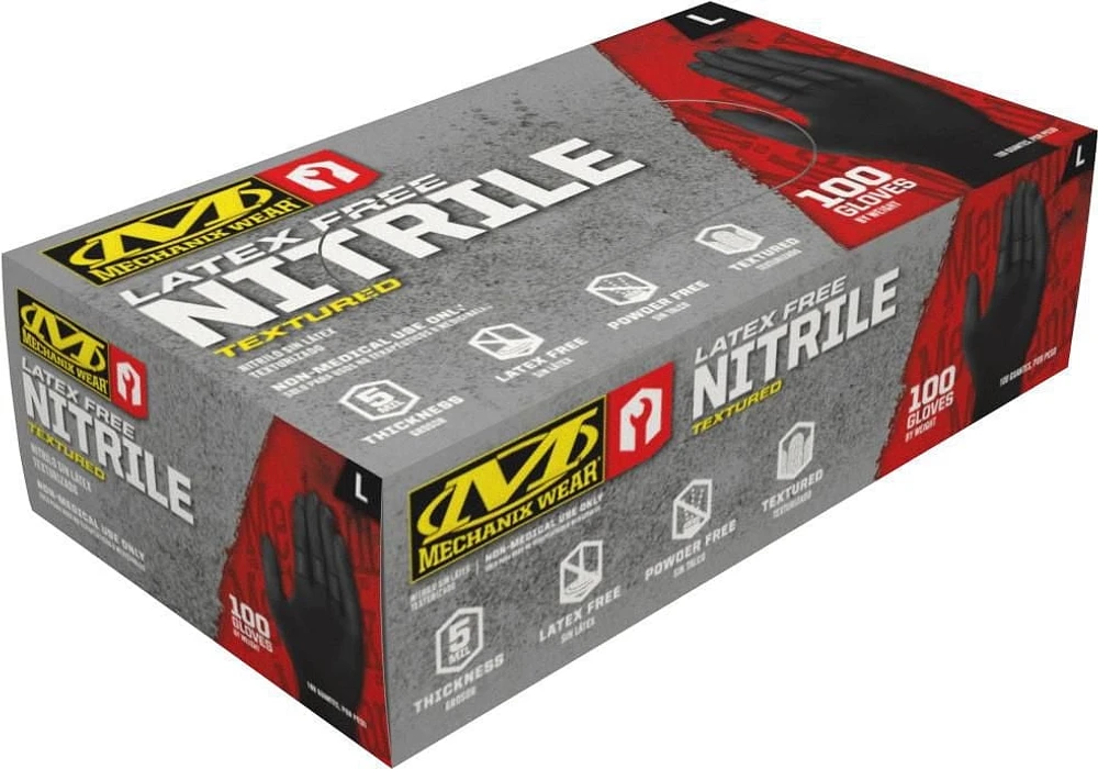 Mechanix Wear HD Nitrile 5 Mil - paquet de 100 (moyen, noir)