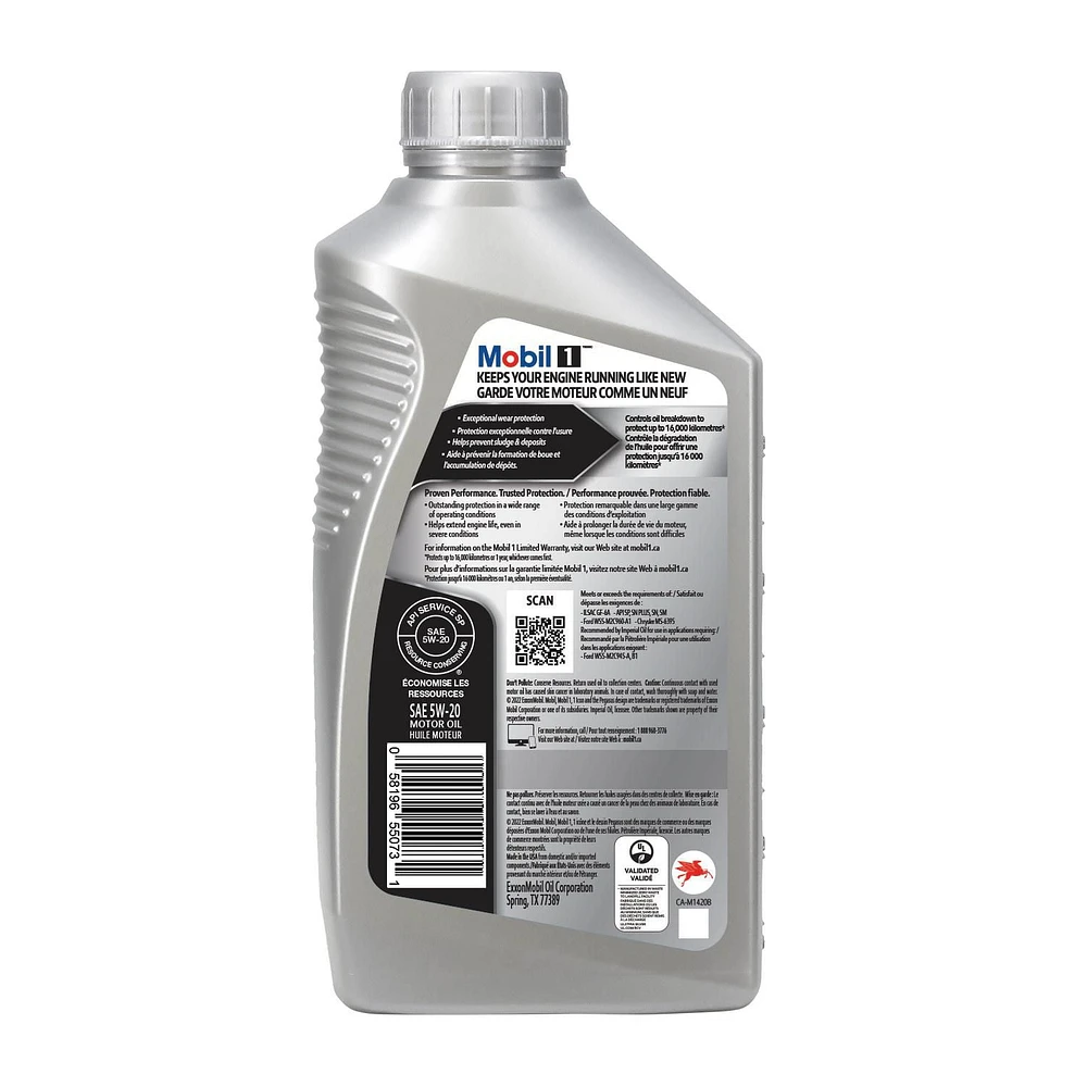 Huile moteur entièrement synthétique Mobil 1™ 5W-20, 1 L Mobil 1™ 5W-20