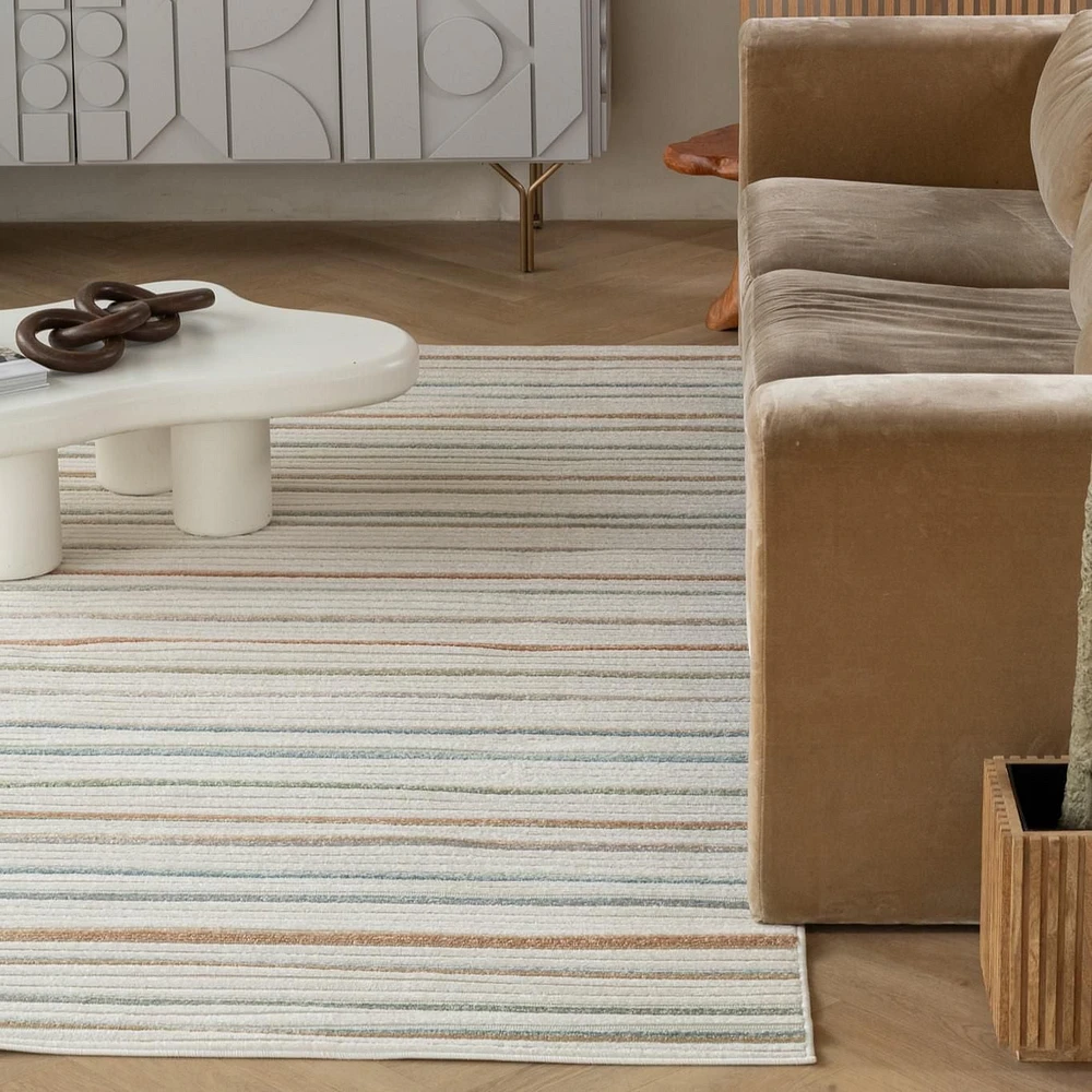 Tapis d'interieur exterieur abstrait Rug Branch Alfombra, beige creme, moderne - Salon, chambre, salle à manger et cuisine