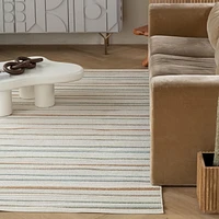 Tapis d'interieur exterieur abstrait Rug Branch Alfombra, beige creme, moderne - Salon, chambre, salle à manger et cuisine