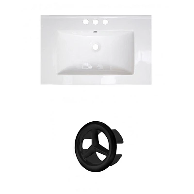 American Imaginations 16.5-in. W 3H8-in. Ceramic Top Set In White Color AI-20851