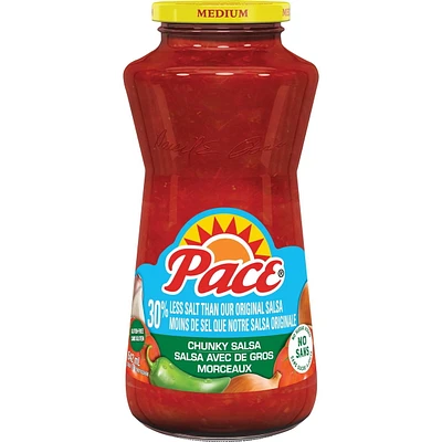 Pace® 30% Less Salt Medium Chunky Salsa, Shelf Stable, 642mL