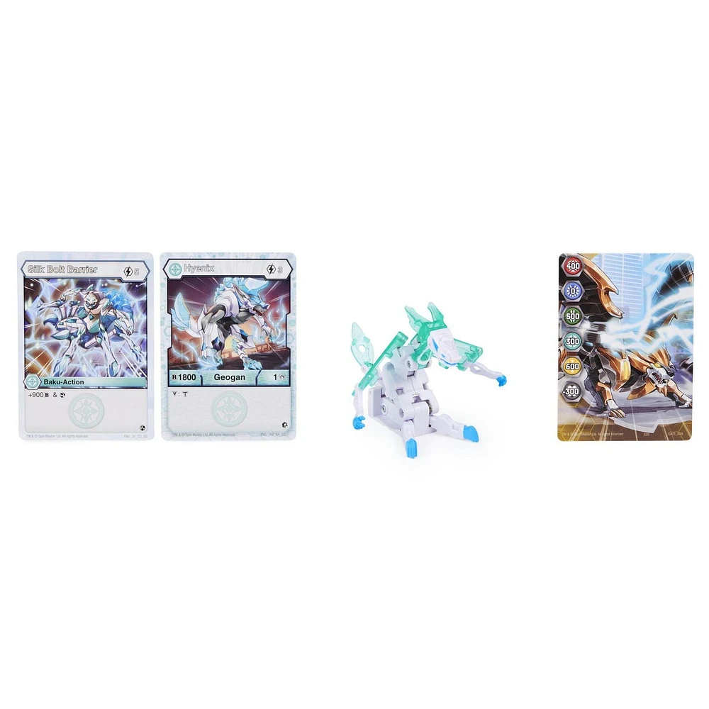 Bakugan Geogan, Hyenix, Geogan Rising, Figurine articulée et cartes à collectionner