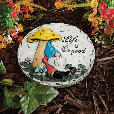 Gnome Step Stone - Life is Good (Yellow)