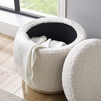 Pouf de rangement Richgrove naturel