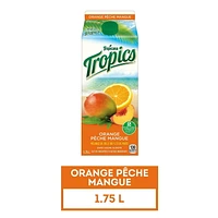 Tropicana Tropics Orange Peach Mango Juice & Puree Blend 1.75L