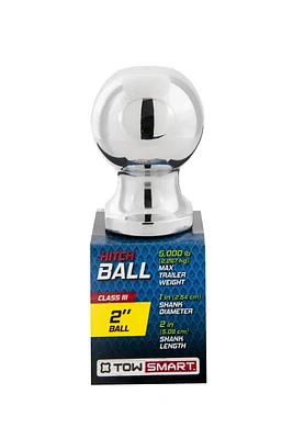 Class III - 2" Hitch Ball x 1" Shank Diameter x 2" Shank Length 5000 lb, Hitch Ball