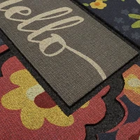 Mainstays Accueil Floral 18x30 Paillasson Tapis d’entrée Flo Hello