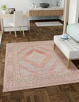 ECARPET Poppy 4'0" x 6'0" Traditional Area Rug for Living Room, Bedroom, Dining Room, Entrance, Hallway and More.