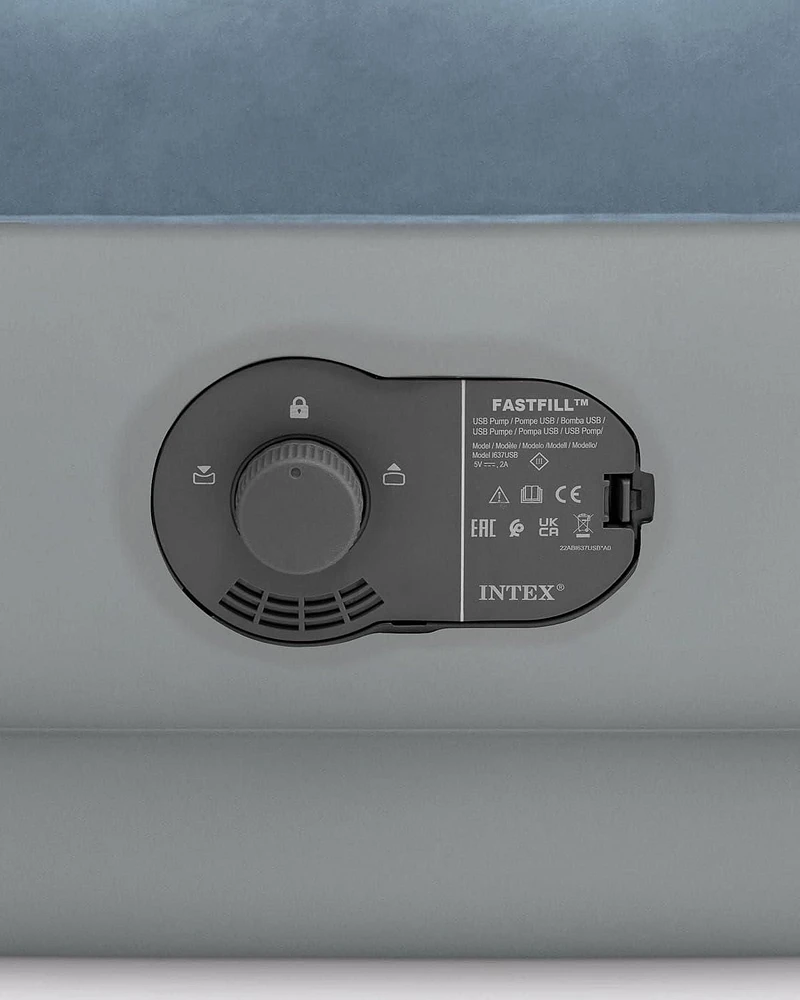 Intex Dura-Beam® Plus Comfort 14" Queen Air Mattress with Built-In USB Pump