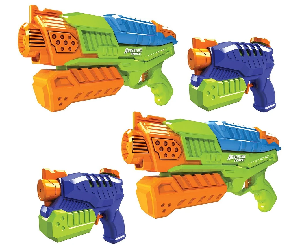 Adventure Force Paquet de 4 Aqua Squad Water Blaster Value Set