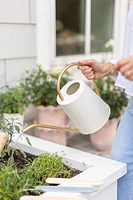 FRAÎCHE Spring Small Cream Metal Watering Can, 2 litre, One Size