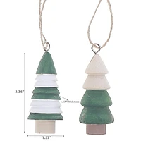 Ornement D'Arbre En Bois - Ensemble De 12