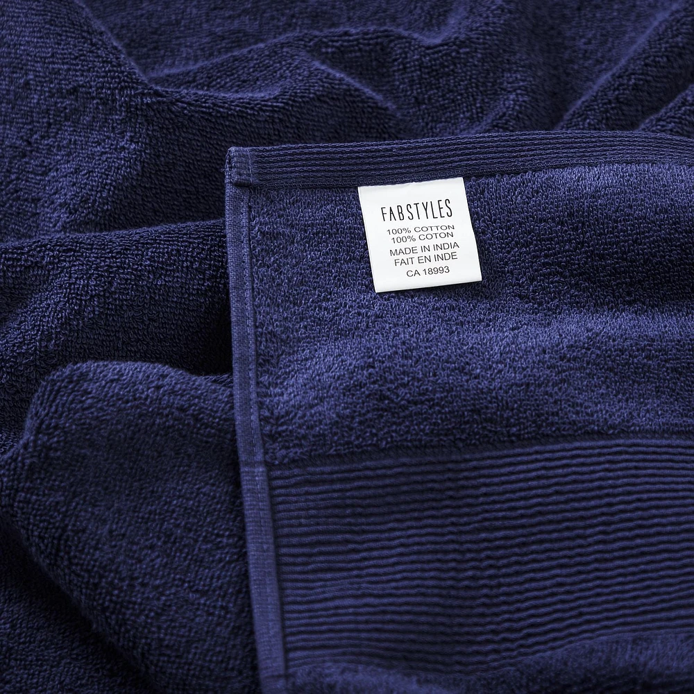 Ensemble de 8 serviettes en coton 100% zéro torsion 600 GSM Camelot, hautement absorbant | 2 serviettes de bain, 2 essuie-mains et 4 débarbouillettes