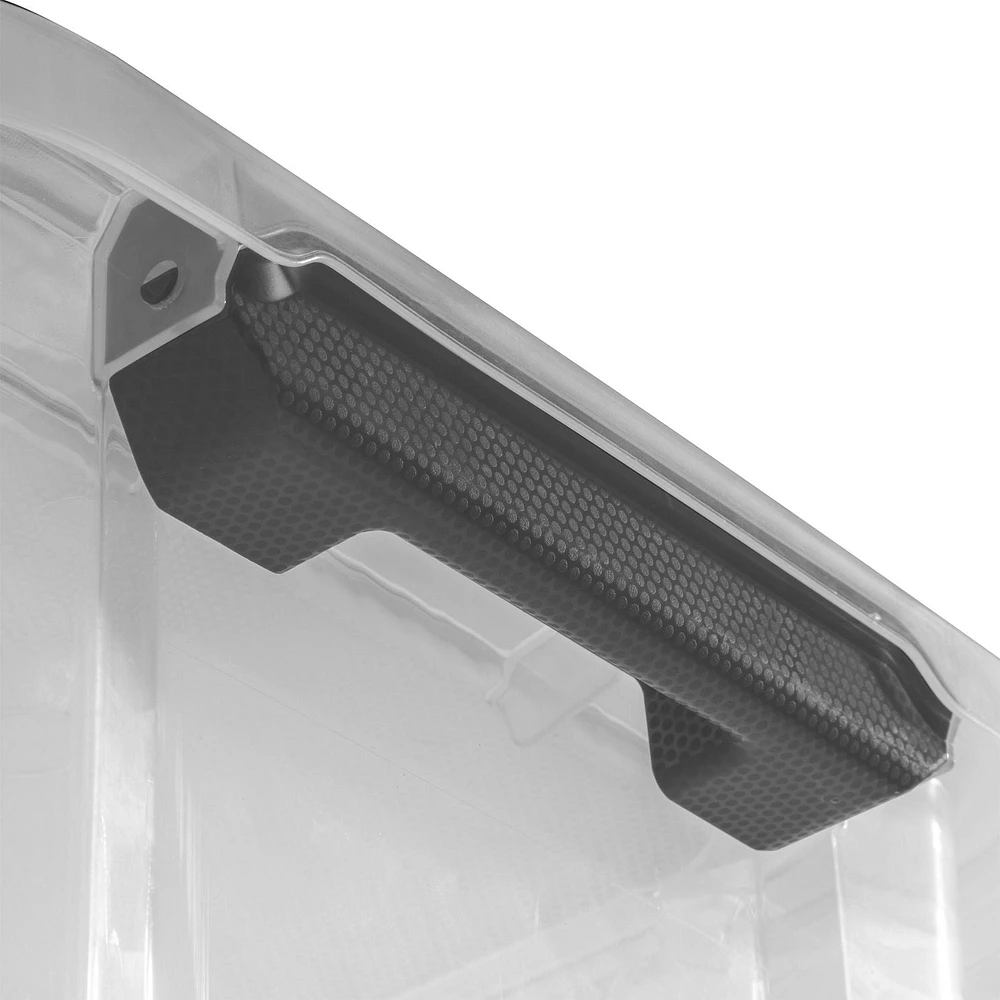 Sterilite Boîte de Rangement avec Couvercle à Charnière 75L Gris Plat 75L