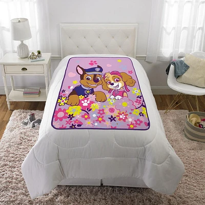 Jeté soyeux Paw Patrol "Blooming Pups"