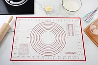 Tapis à pâtisserie réutilisable en silicone 24" x 16" Mainstays avec mesures Tapis à pâtisserie en silicone MS