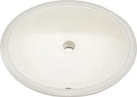 19.5-in. W CUPC Oval Bathroom Undermount Sink Set In Biscuit - Chrome Hardware - Overflow Drain Incl. AI-13153