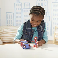 Marvel Spidey and His Amazing Friends, figurine Spidey avec Arachno-bolide, pour enfants à partir de 3 ans