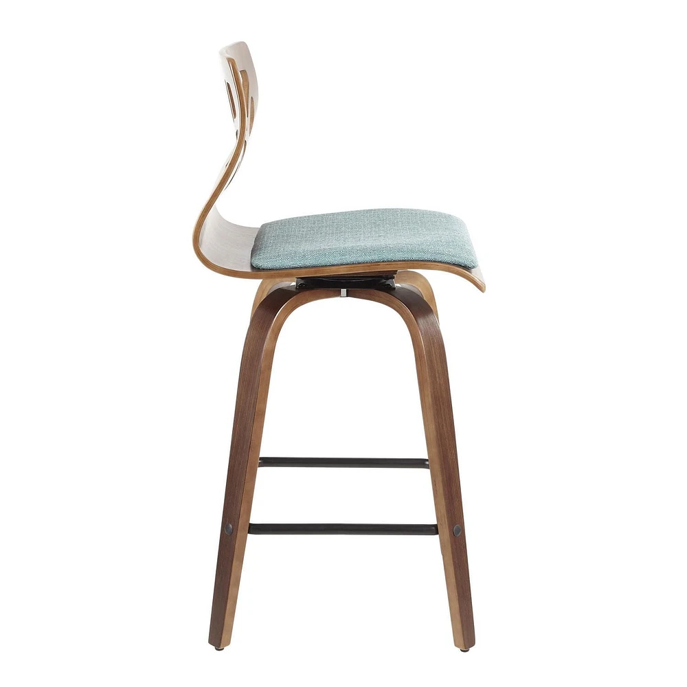 Tabouret de comptoir de comptoir moderne milieu-du-siècle Folia, de LumiSource