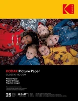 Papier Photo Kodak Gloss, 8.5 x 11, 25 Sheets