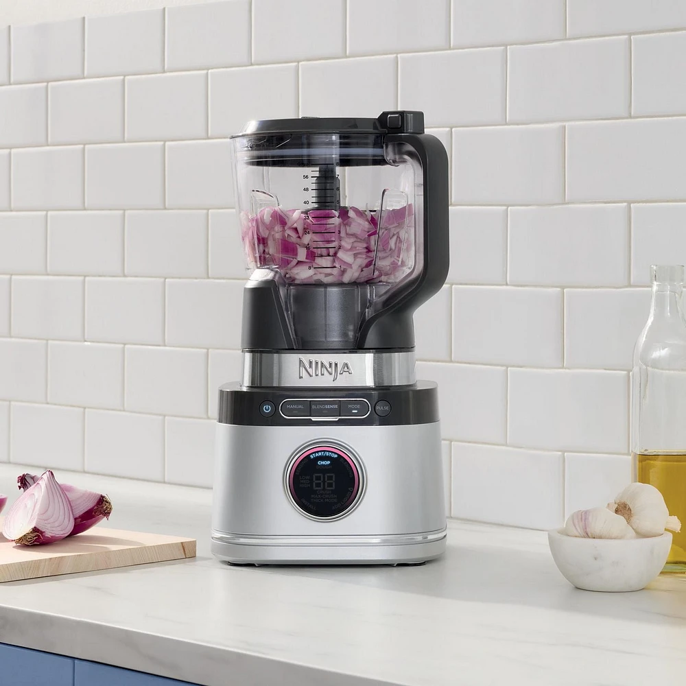 Mélangeur et robot culinaire électrique Ninja Detect avec technologie BlendSense, argenté, TB400C Système de cuisine