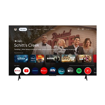 Téléviseur intelligent TCL QLED 4K UHD HDR de 85" Série Q avec Google TV – 85Q51K