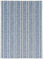 Tapis lavable Wallen 5 pi x 7 pi ivoire et bleu