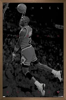Michael Jordan - Black and White Wall Poster, 22.375" x 34" Framed