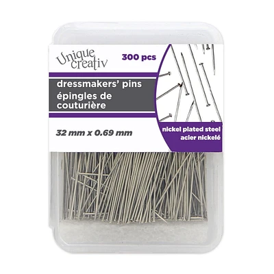 Unique Creativ Dressmakers' Pins, 300 pieces, 32 mm x 0.69 mm