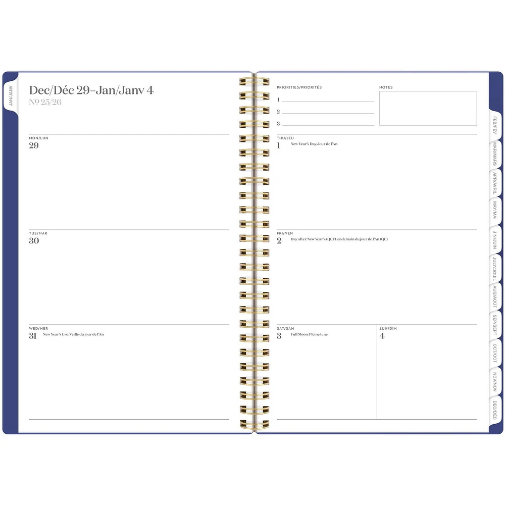 CAMB WrkStyl Clsc, Navy SM WM Plnr,2026, Planner