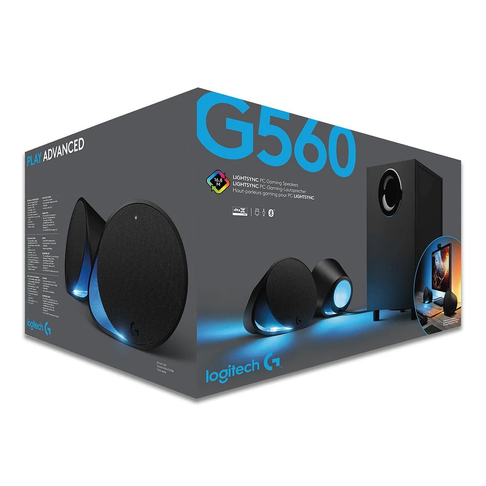 Logitech G560 LIGHTSYNC Bluetooth Gaming Speakers