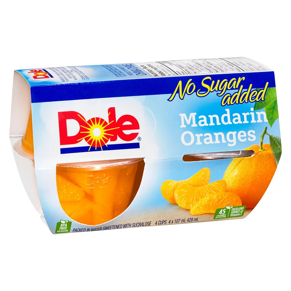 Dole Mandarin Oranges in Water, 4 Cups, 428  mL