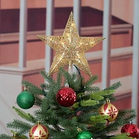 Étoile pour cime d’arbre de Noël Holiday Time à lumières incandescentes transparentes de 9 pouces, dorée