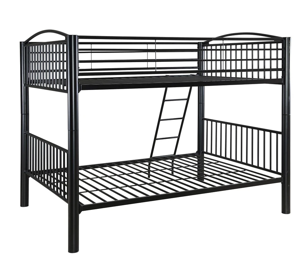Conrad Full over Full Metal Bunkbed, Black