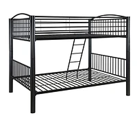 Conrad Full over Full Metal Bunkbed, Black