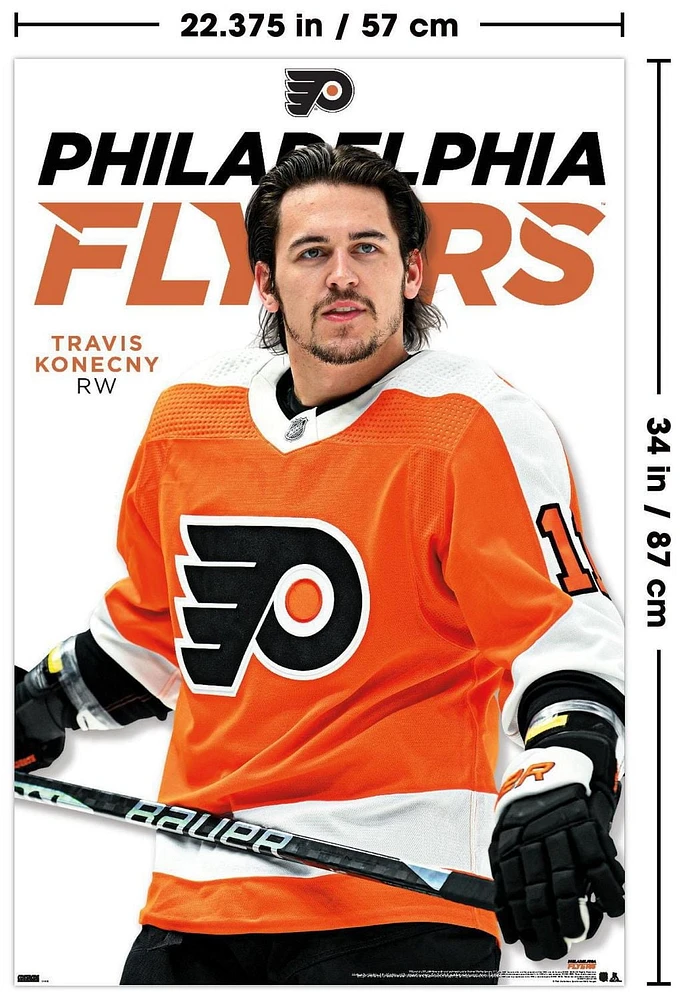 NHL Philadelphia Flyers - Travis Konecny Feature Series 23 Wall Poster, 22.375" x 34"