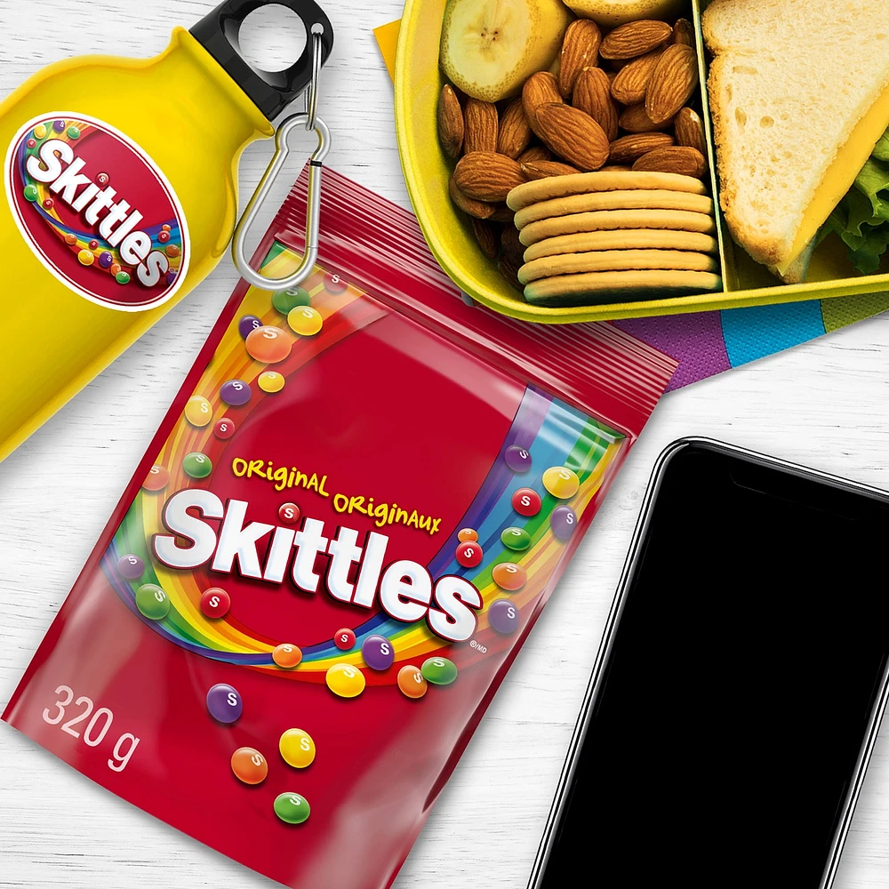 SKITTLES, Original Chewy Candy, Bowl Size Bag, 320 g, 1 Bag, 320 g