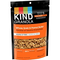 KIND Granola Grains entiers et beurre d'arachide, sac de 312 g 312g