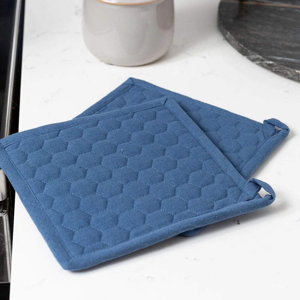 Fabstyles Fouta Cotton Pot Holder Set of 2