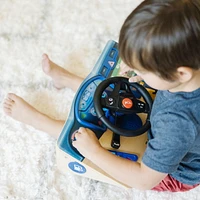 Melissa & Doug Vroom & Zoom Interactive Wooden Dashboard Steering Wheel Pretend Play Driving Toy - FSC Certified